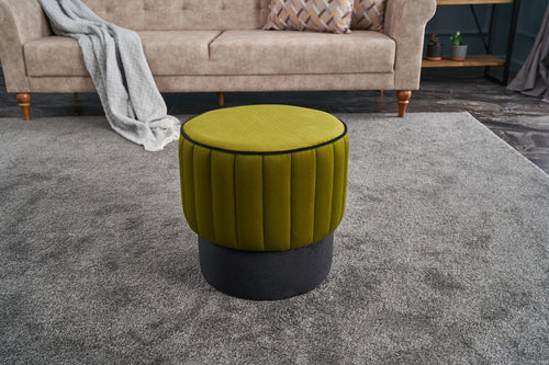 Pouf in tessuto Rose Verde (1)