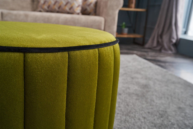 Pouf in tessuto Rose Verde (2)