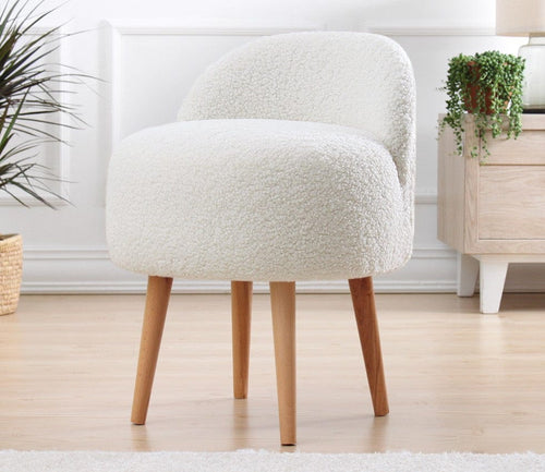 Pouf in tessuto Rufmee Bianco (1)