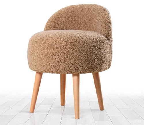 Pouf in tessuto Rufmee Cappuccino