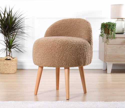 Pouf in tessuto Rufmee Cappuccino (1)