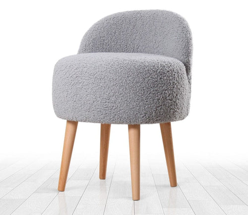 Pouf in tessuto Rufmee Grigio