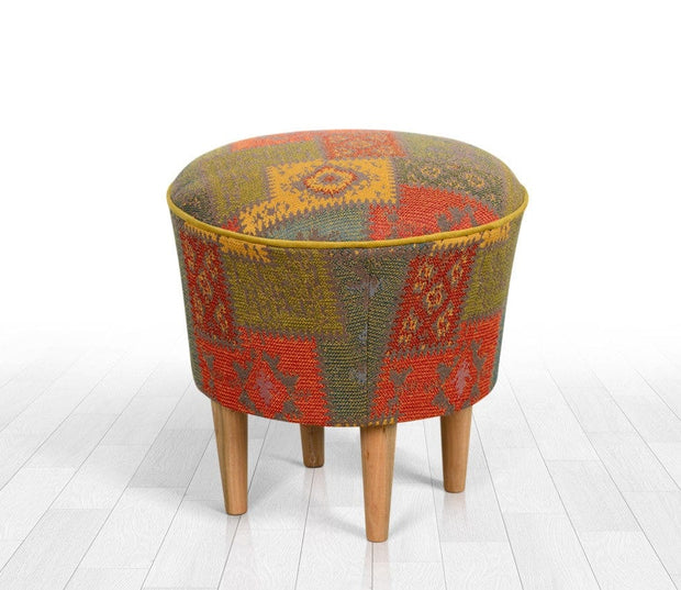 Pouf in tessuto Rug Patch III Multicolore (1)
