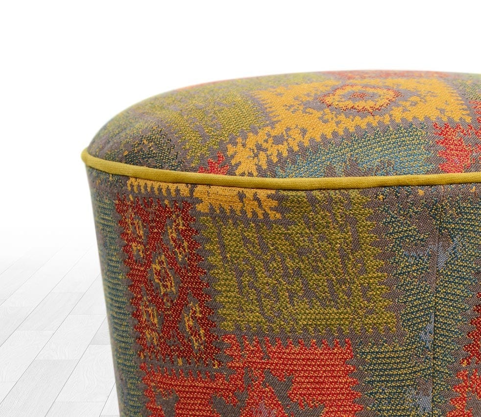 Pouf in tessuto Rug Patch III Multicolore (2)