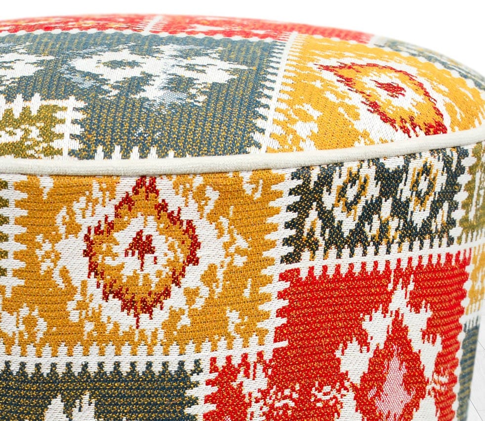 Pouf in tessuto Rug Patch Multicolore (1)