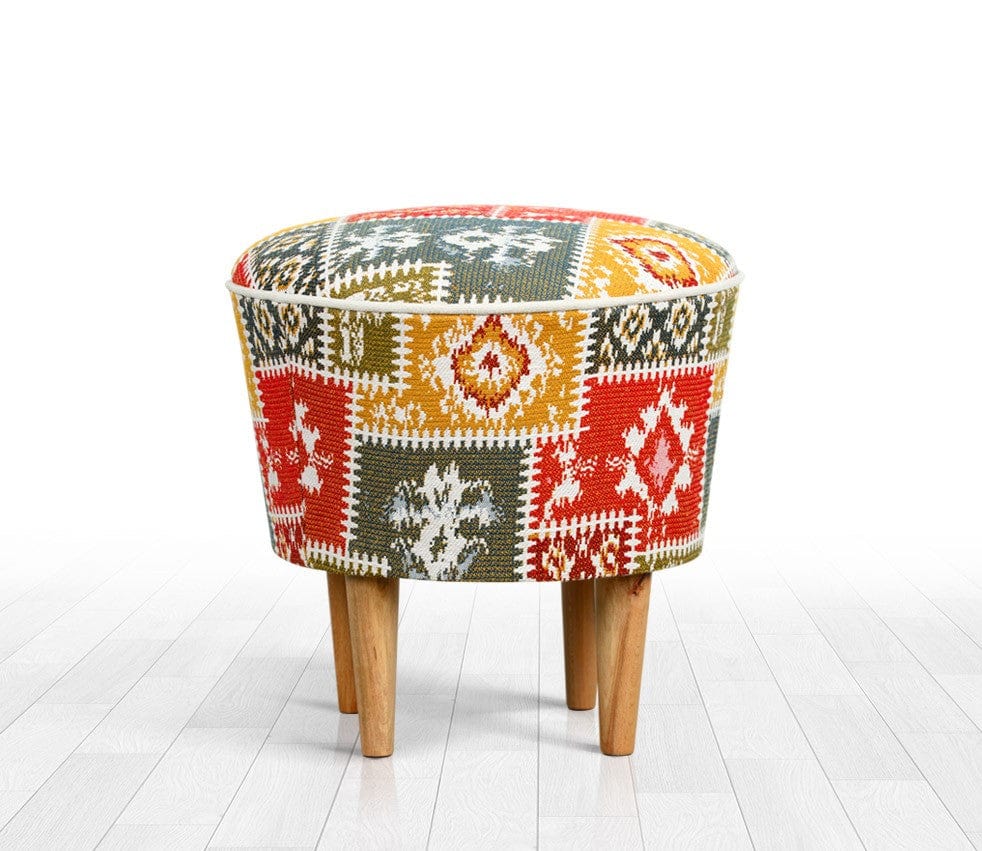Pouf in tessuto Rug Patch Multicolore (4)