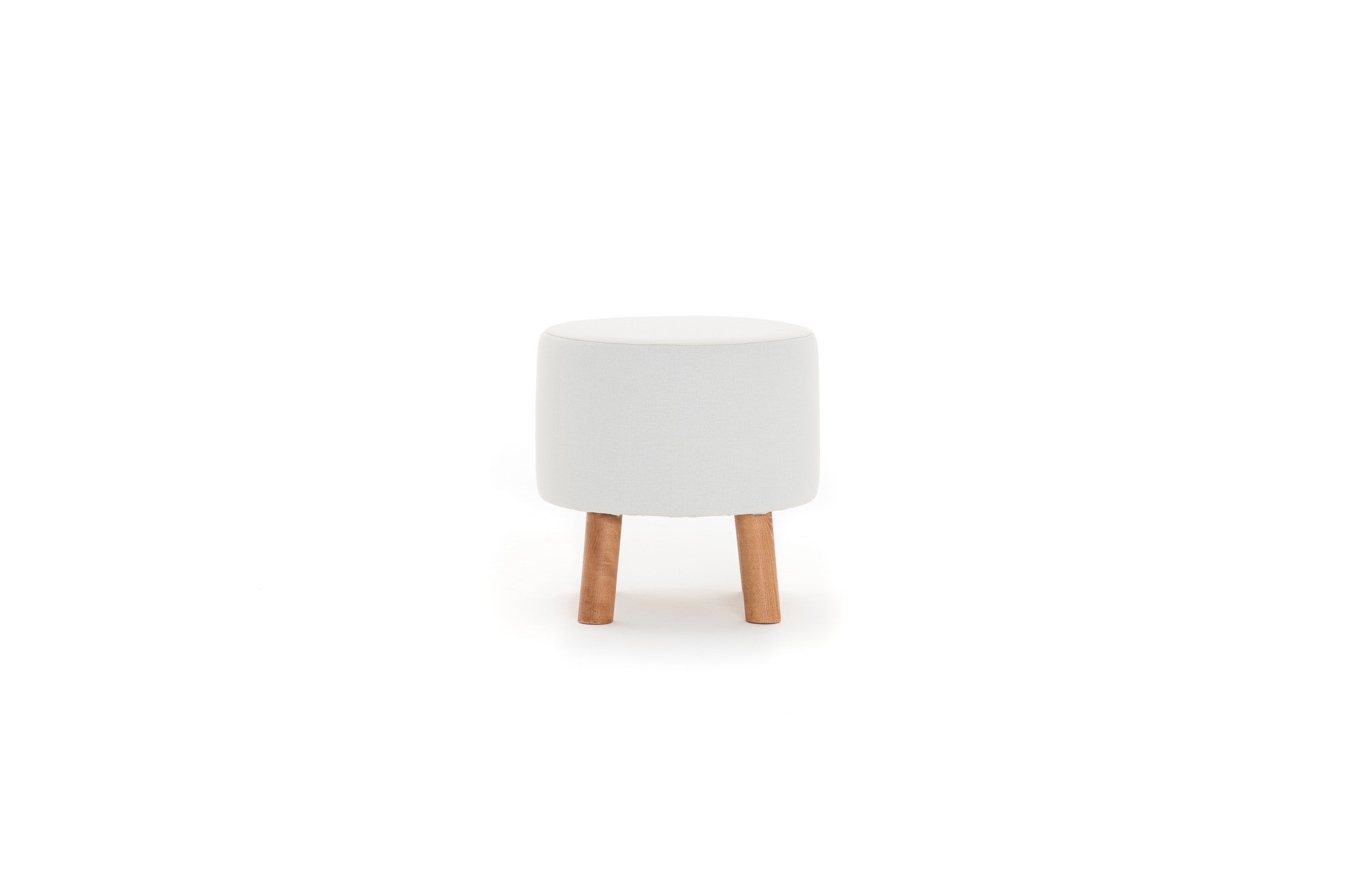 Pouf in tessuto Silindir Crema (4)