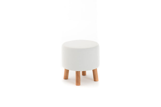 Pouf in tessuto Silindir Crema (5)