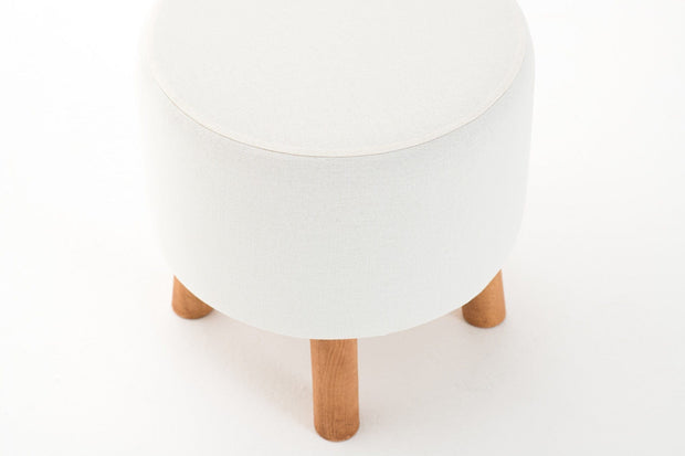 Pouf in tessuto Silindir Crema (6)
