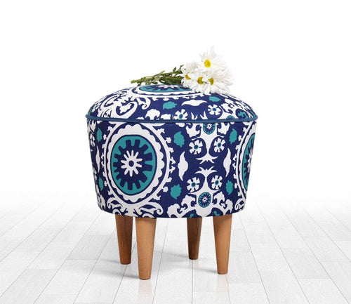 Pouf in tessuto Sky Patch I Blu