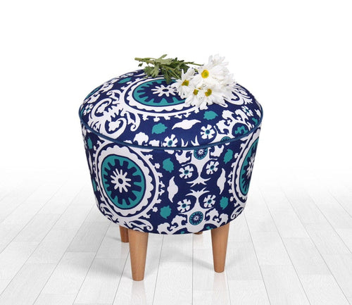 Pouf in tessuto Sky Patch I Blu (1)