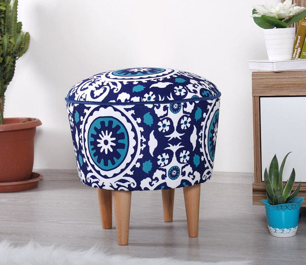 Pouf in tessuto Sky Patch I Blu (3)