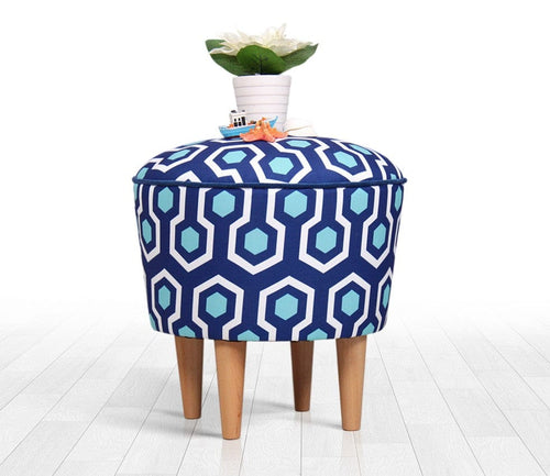 Pouf in tessuto Sky Patch II Blu