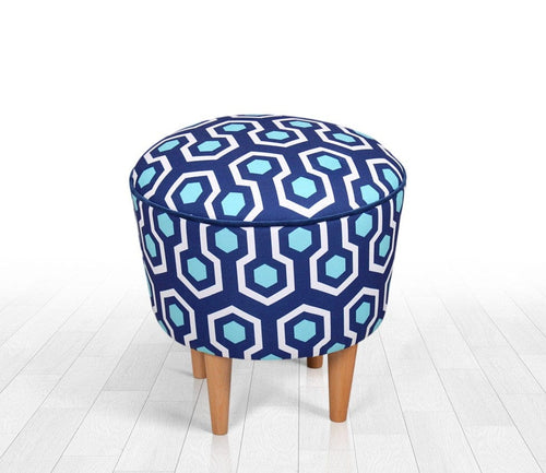 Pouf in tessuto Sky Patch II Blu (1)