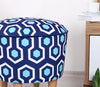 Pouf in tessuto Sky Patch II Blu (3)