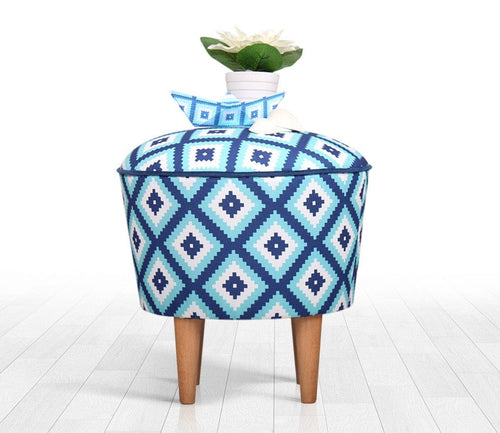Pouf in tessuto Sky Patch III Blu