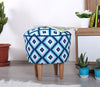 Pouf in tessuto Sky Patch III Blu (2)