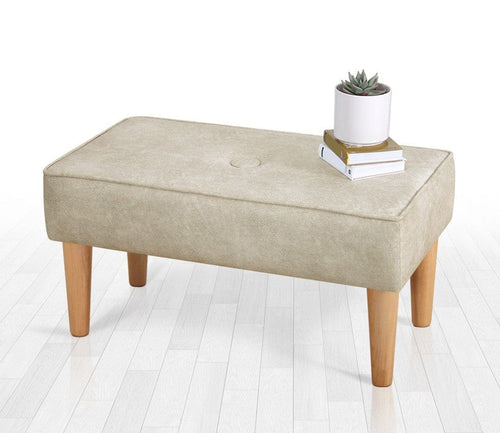 Pouf in tessuto Square Crema