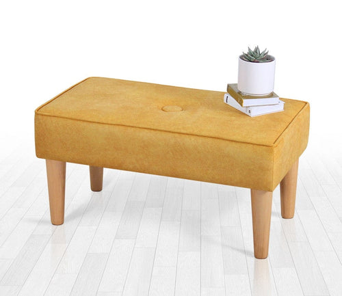 Pouf in tessuto Square Giallo