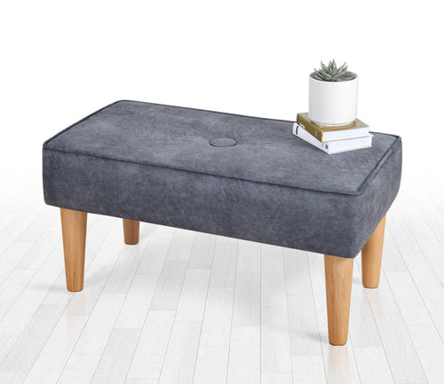 Pouf in tessuto Square Grigio