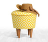 Pouf in tessuto Sun Giallo