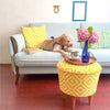 Pouf in tessuto Sun Giallo (1)