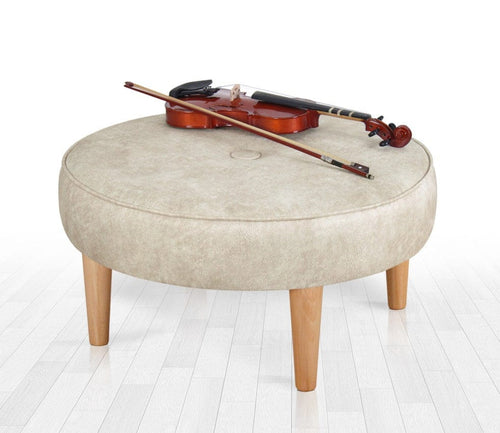 Pouf in tessuto Sunset Crema