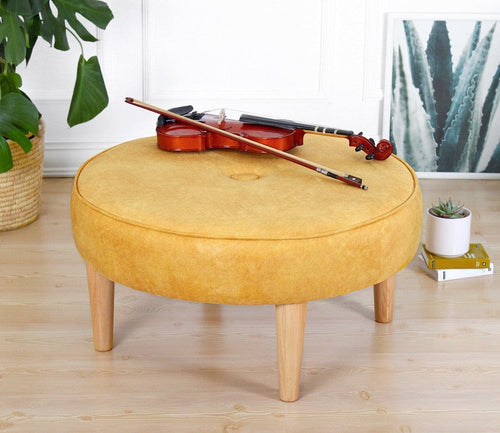 Pouf in tessuto Sunset Giallo (1)