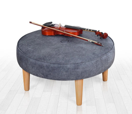 Pouf in tessuto Sunset Grigio