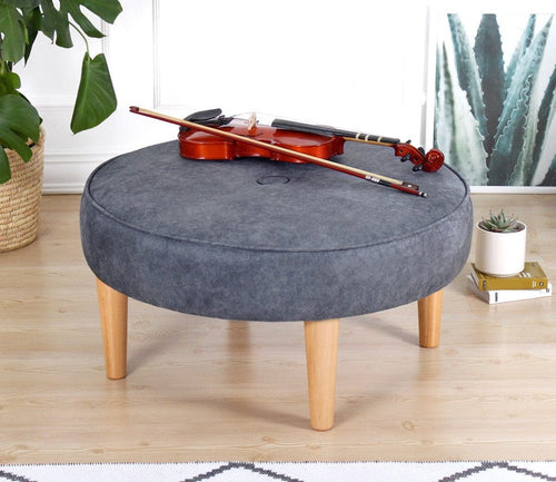 Pouf in tessuto Sunset Grigio (1)