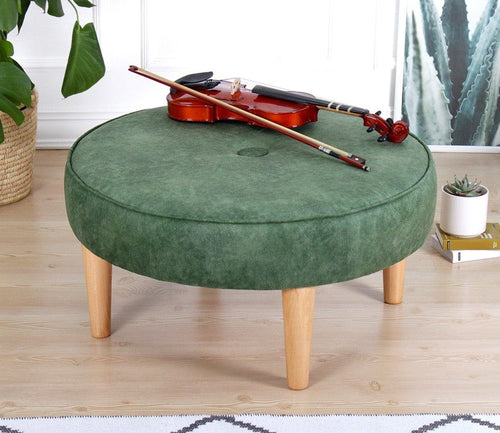 Pouf in tessuto Sunset Verde (1)