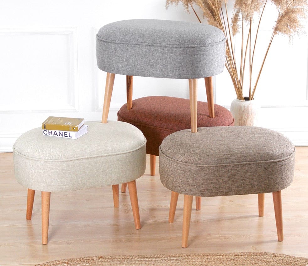 Pouf in tessuto Timoon Cappuccino (3)
