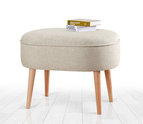 Pouf in tessuto Timoon Crema