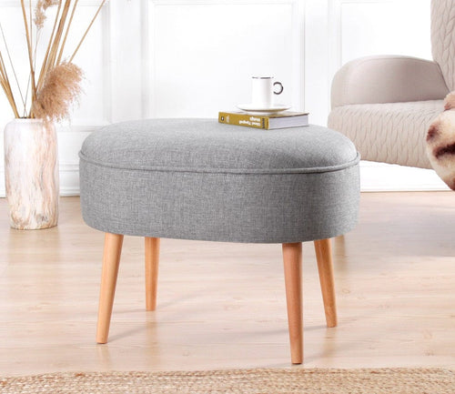 Pouf in tessuto Timoon Grigio (1)