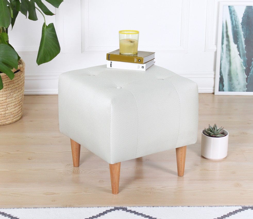 Pouf in tessuto Tomp Crema (1)