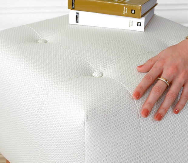 Pouf in tessuto Tomp Crema (2)