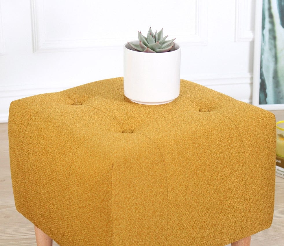 Pouf in tessuto Tomp Giallo (2)