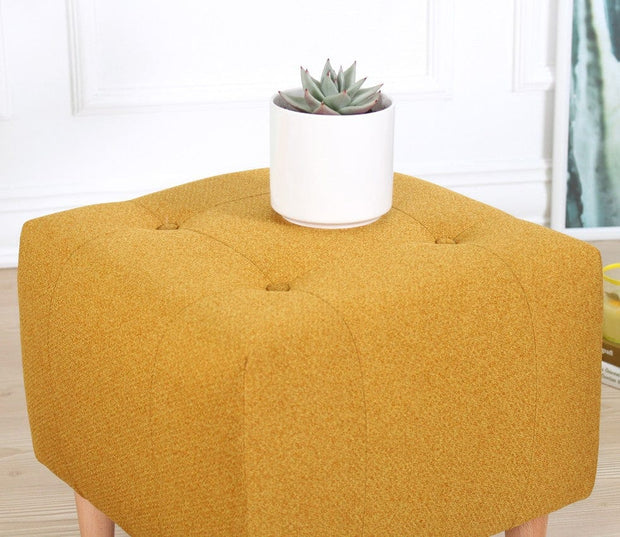 Pouf in tessuto Tomp Giallo (2)