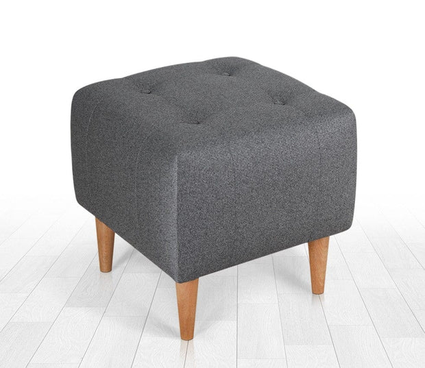 Pouf in tessuto Tomp Grigio