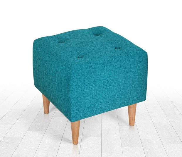 Pouf in tessuto Tomp Turchese