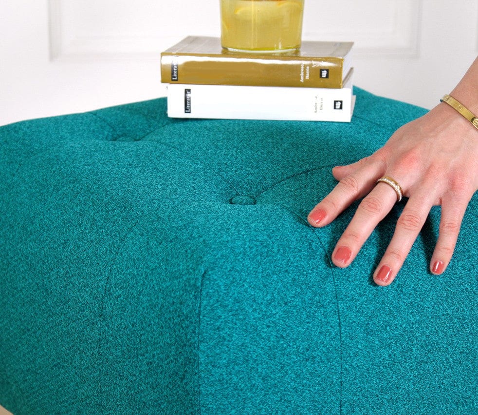 Pouf in tessuto Tomp Turchese (2)