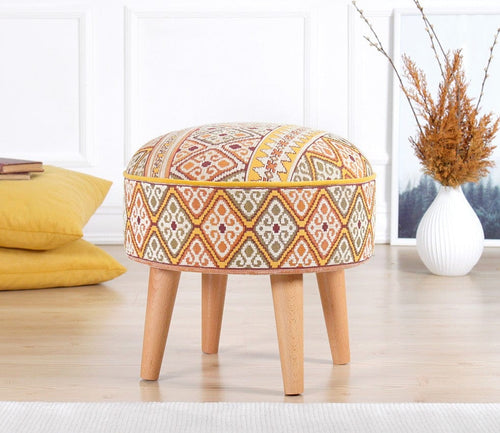 Pouf in tessuto Ulag Patch I Giallo (1)