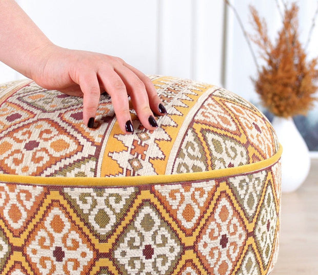 Pouf in tessuto Ulag Patch I Giallo (3)