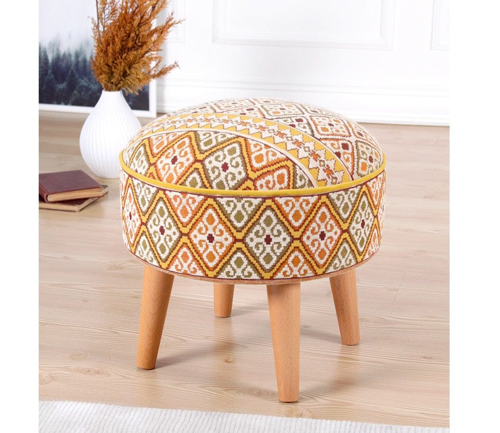 Pouf in tessuto Ulag Patch I Giallo (4)