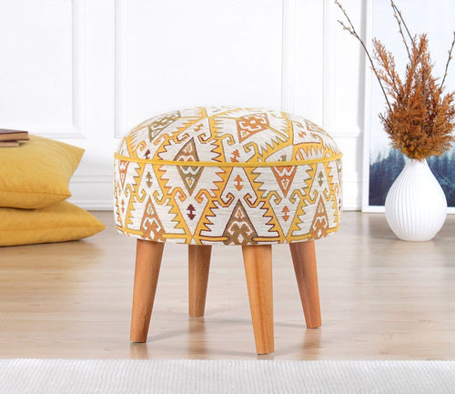 Pouf in tessuto Ulag Patch II Giallo (1)