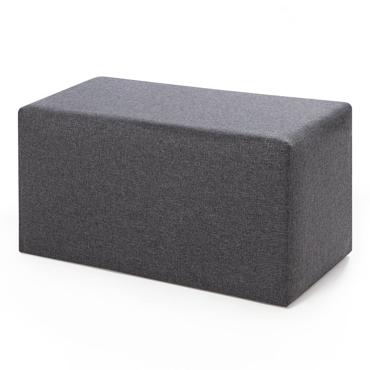 Pouf in tessuto Uzun Grigio