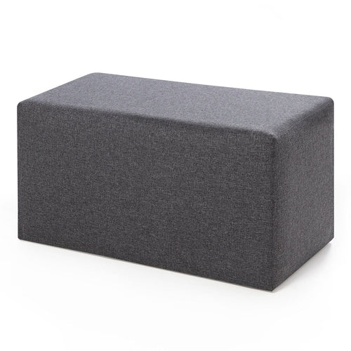 Pouf in tessuto Uzun Grigio