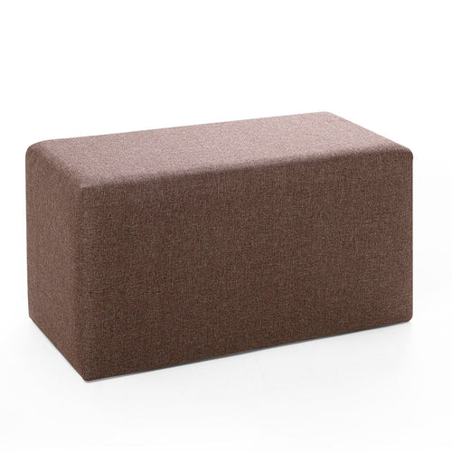 Pouf in tessuto Uzun Marrone