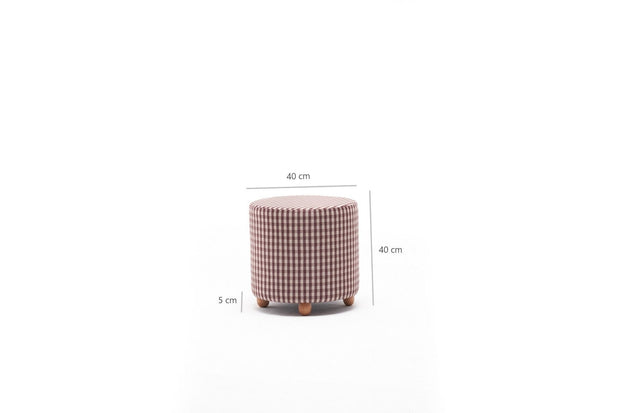 Pouf in tessuto Vera Round Multicolore (6)