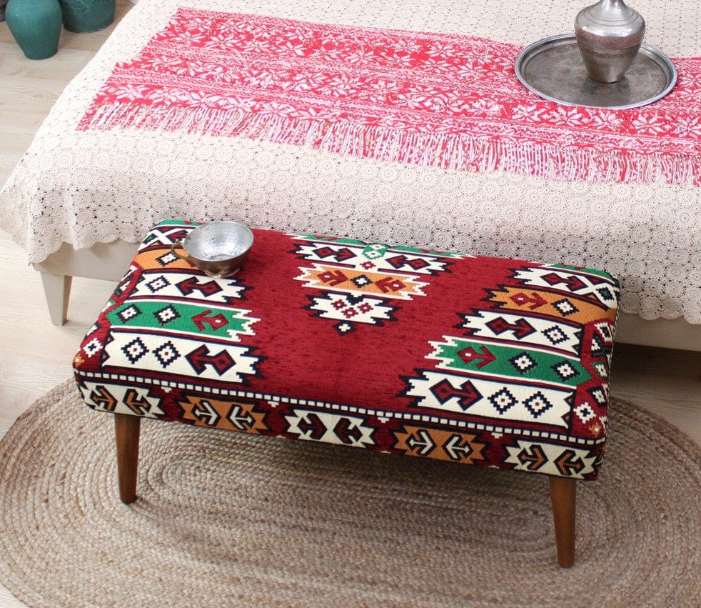 Pouf in tessuto Vezir Patch II Multicolore (6)